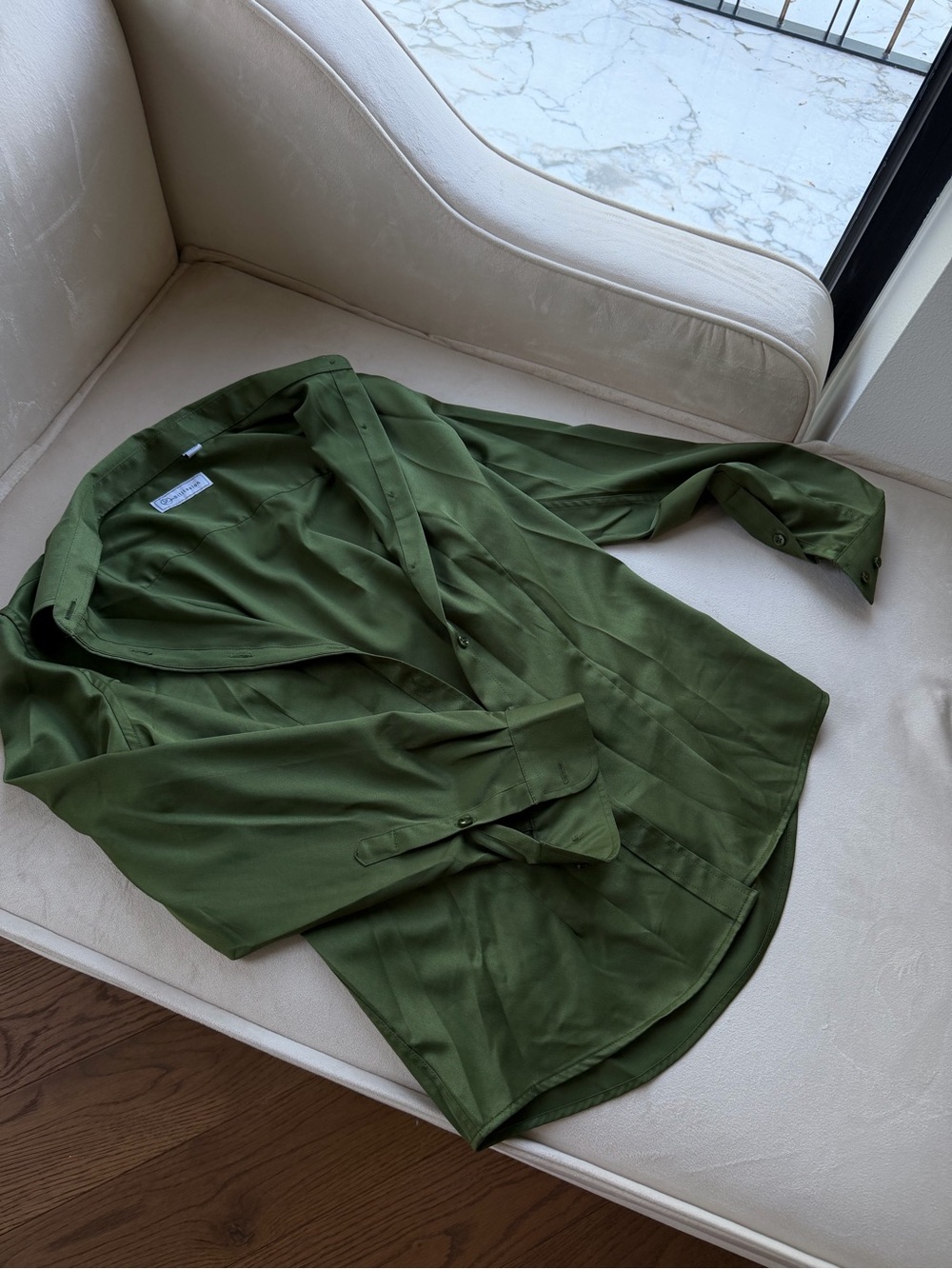 Olive Green Women's Button-Up Jacket